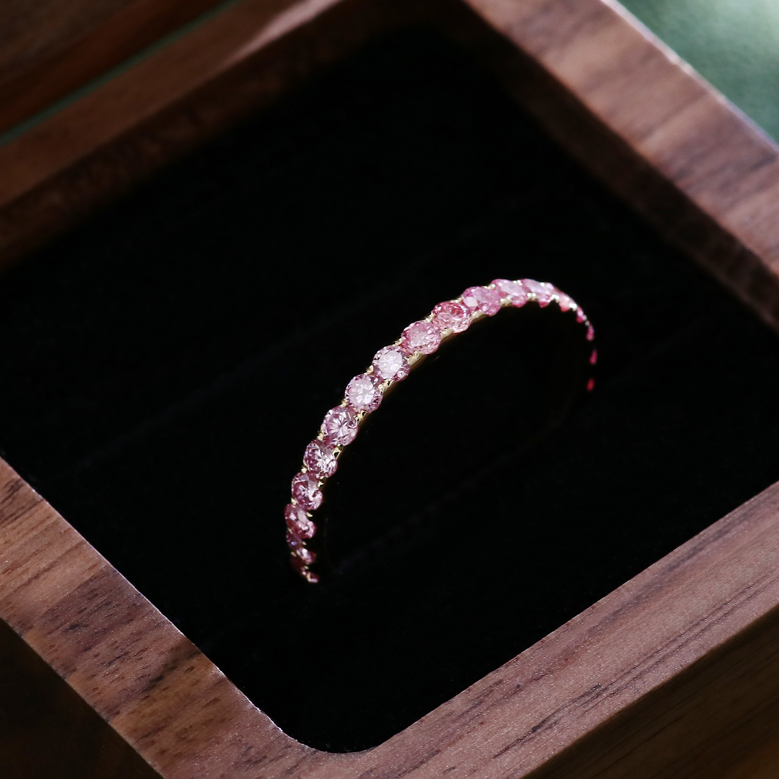 Handmade Genstone Sakula pink Morganite Pink 18K 14K 10K Yellow Wedding Rings Couple Set Fine Jewelry Rings Eternity Anniversary Band Rings
