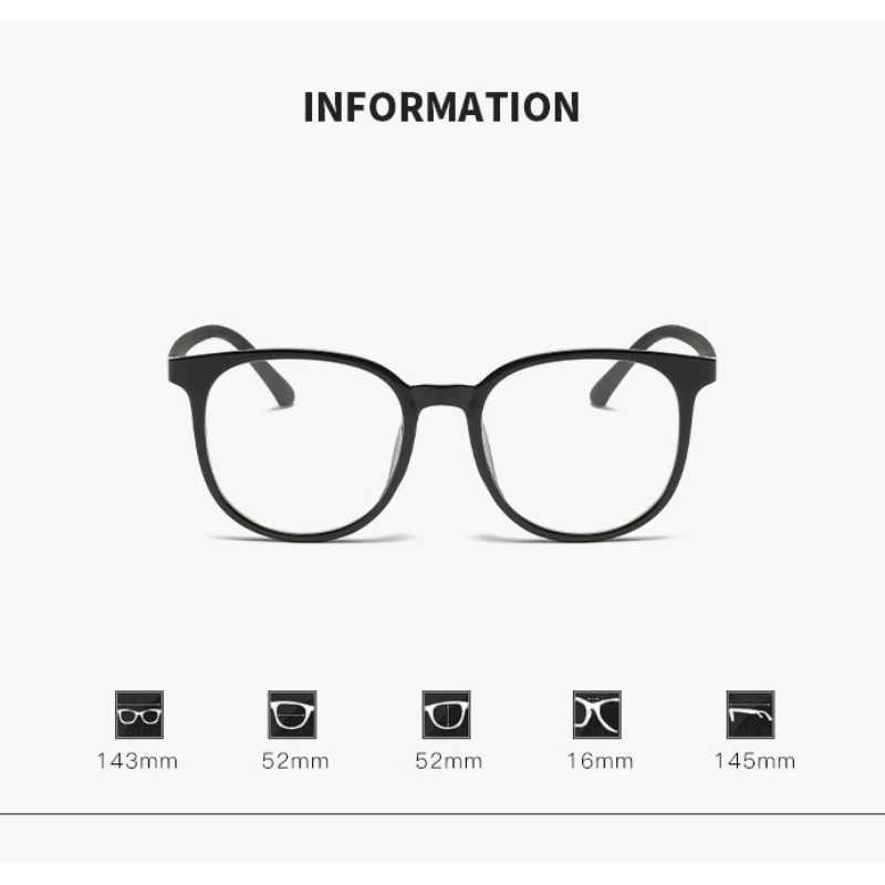Photochromic Anti Blue Light Myopia Glasses Ultra Light Large Round Frame Near Sight Glasses Finished Minus Eyewear 0 To -4.0 W250513
