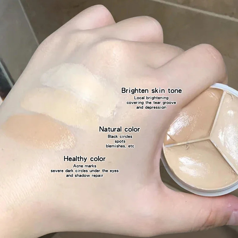 Three Color Concealer To Cover Spots Pimples Black Eye Circles Lacrimal Groove Foundation Make Up And Makeup 250512