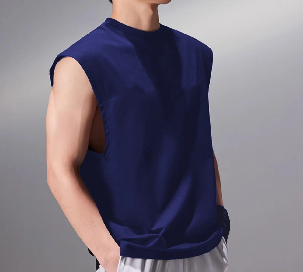 Mens stylish sports vest sleeveless fitness wear suitable for summer daily gym training China size 250513