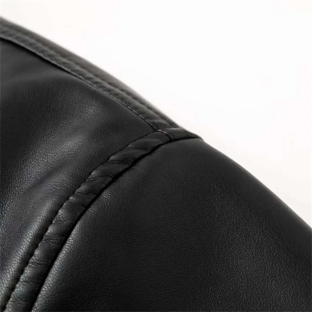 Taop&Za Autumn New Product Women's Fashion Casual Collar Long Sleeve Leather Effect Short Jacket Coat