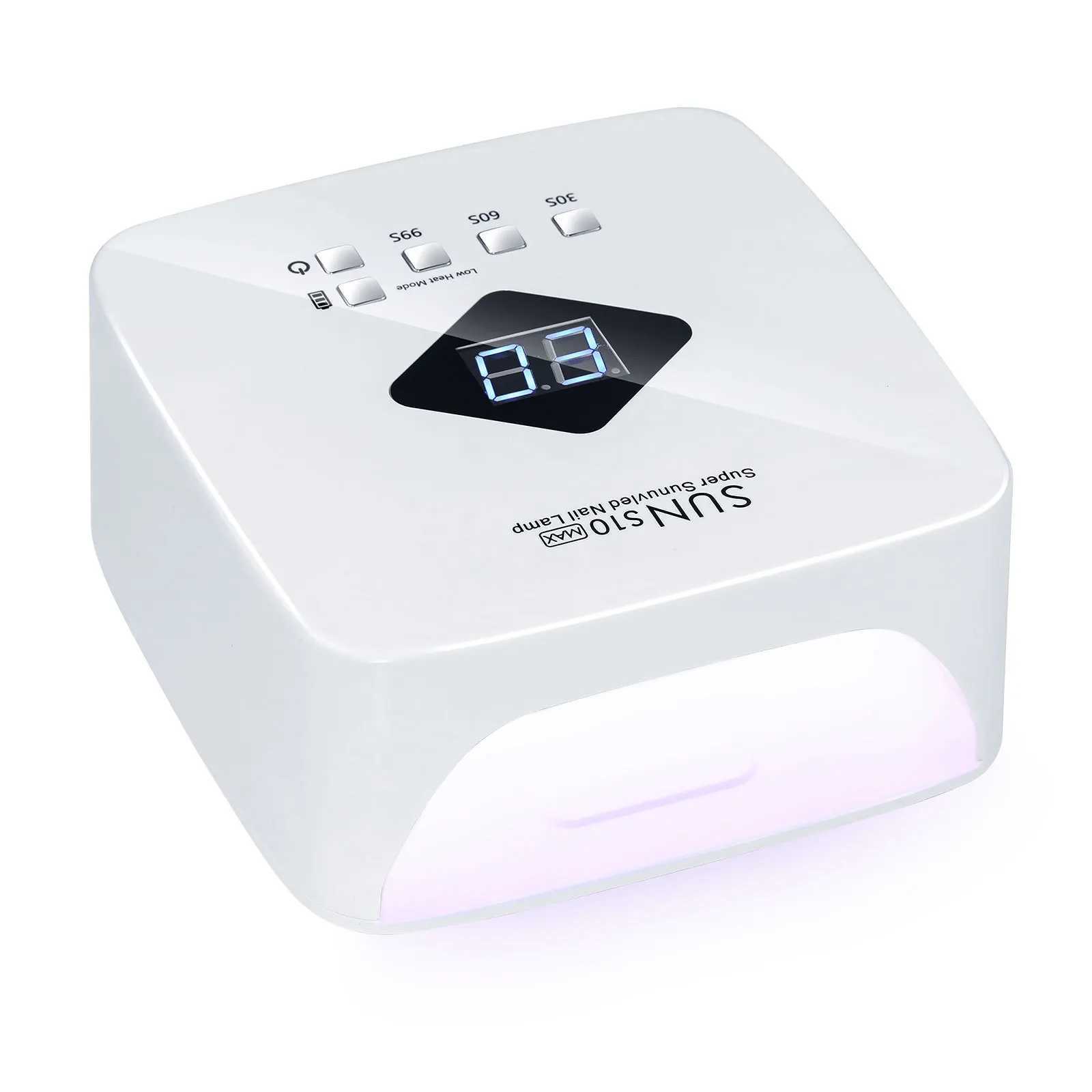 Rechargeable UV LED Smart Nail Dryer Light with HD Display for Quick Drying and Curing All Gel Nail Polish Nail Art Tools W250513