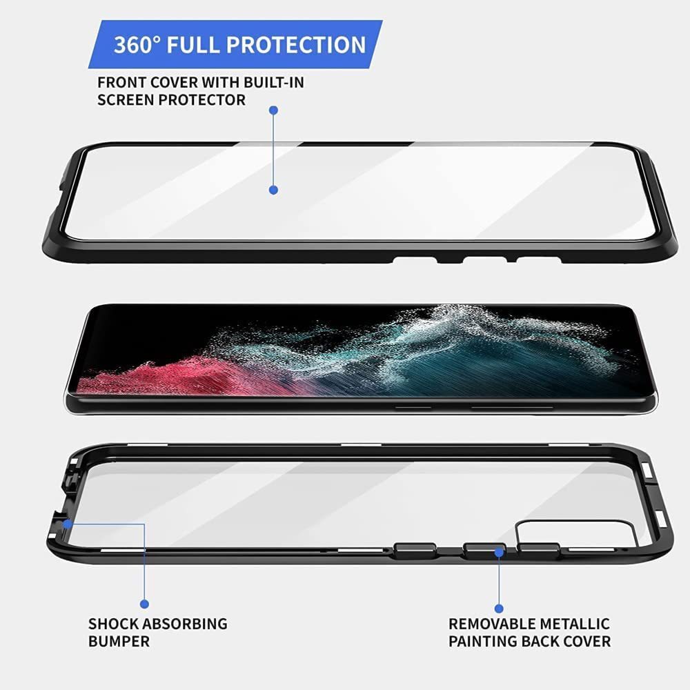 Suitable for s25u Magneto Samsung phone case 24plus metal magnetic double-sided glass all inclusive anti drop cover