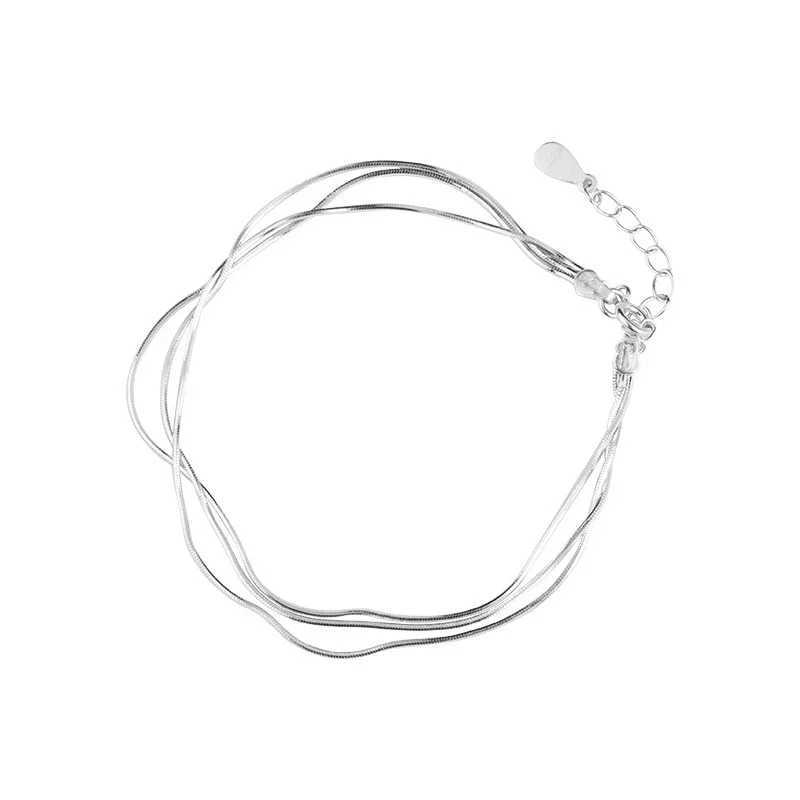 Simple Layer Bracelets for Women Korean Fashion Silver 925 Jewelry Hot Fashion 925 Sterling Silver Bracelet for Women XJ250707