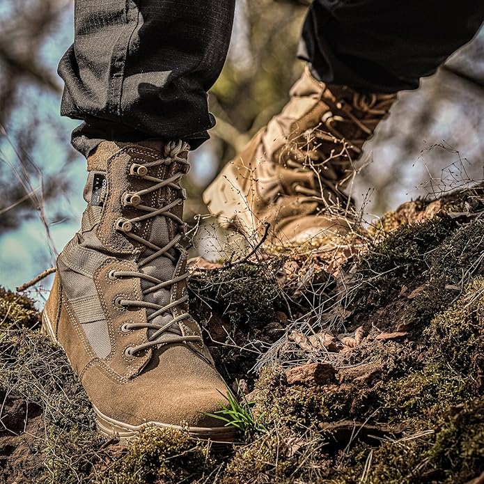 VOTAGOO Men's Tactical Boots Military Work Boots Desert Combat Army Combat Boots for Hiking Motorcycle Climbing