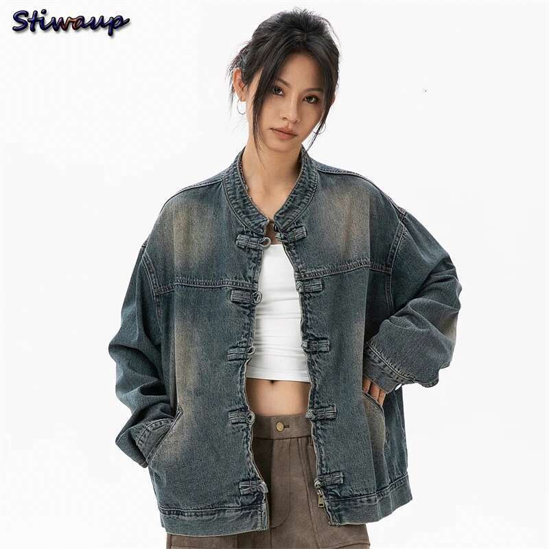 Women's Denim Jacket Women Cotton Blue New in Jackets Woman Cowgirl Clothes Outdoor Clothing Novelties Jeans Coats