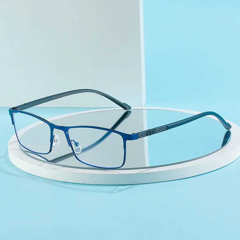 Myopia Glasses Men Ultralight Rectangle Anti Blue Light Computer Glasses Classic Metal Frame Nearsighted Eyeglasses 0 To -600 W250513