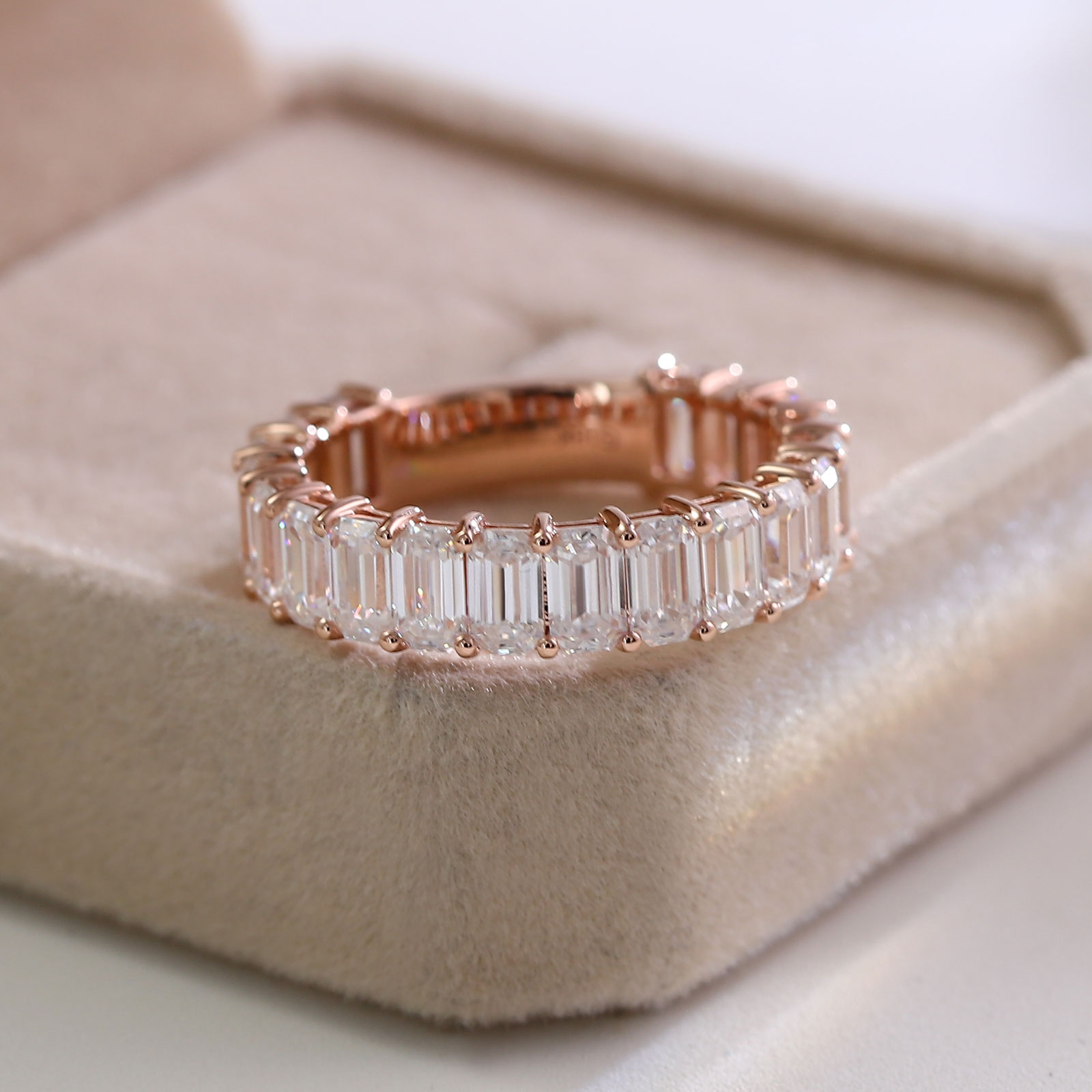 Advanced Custom 18k Rose Gold DEF VVS Moissanite Diamond Ring Fashion Jewelry Rings Set Engagement Anniversary Band Rings