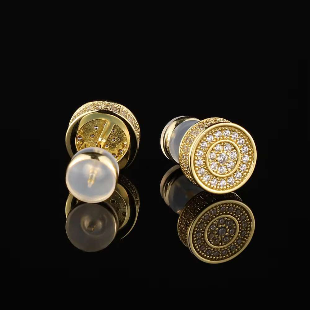 Wholesale Price Hiphop Iced Out GRA Moissanite Diamond Sterling Silver Stud Earrings