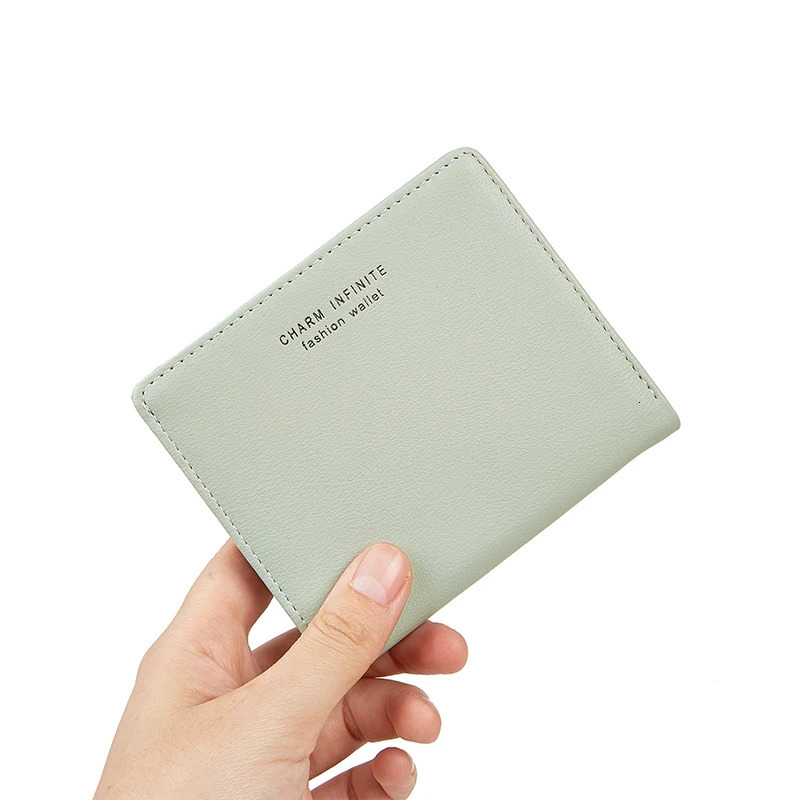 Ultra-Thin Folding Wallet for Women Mini Wallet Credit Card Bag Cute Short Coin Purse Simple Fashion 250512