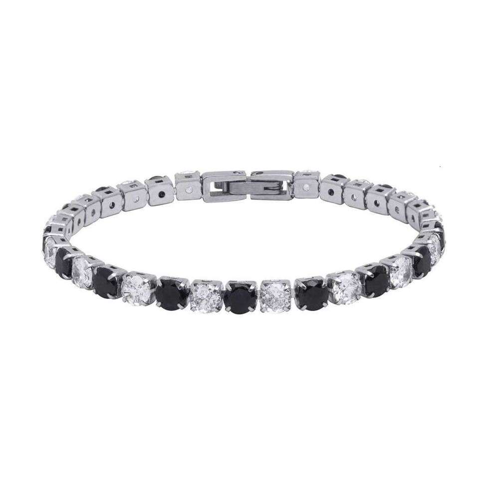 trendsetting highquality titanium steel chain link bracelet featuring sparkling natural diamonds