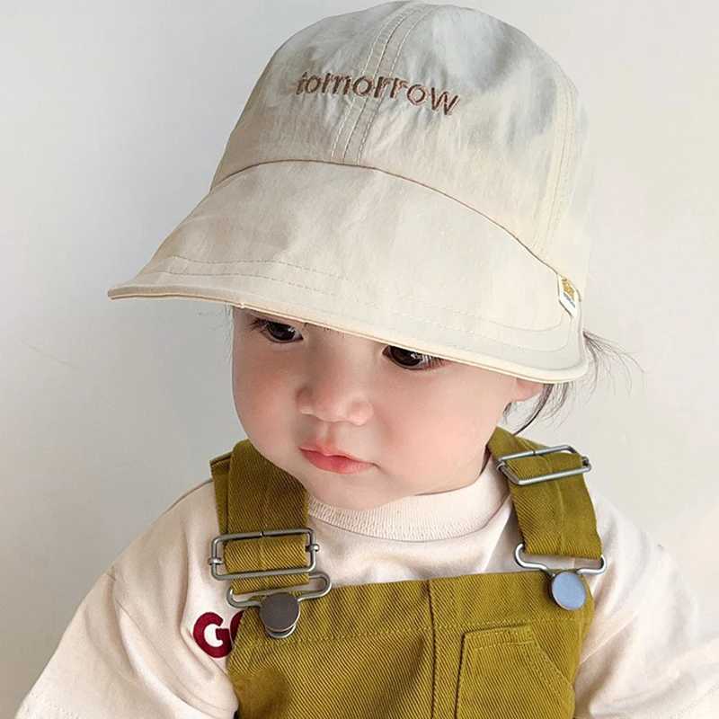 Summer Baby Sunshade Duckbill Hat 6-18Months Boys Girls Quick Drying Fisherman Cap Large Brim Children Sun Hats Infants Visors R250512