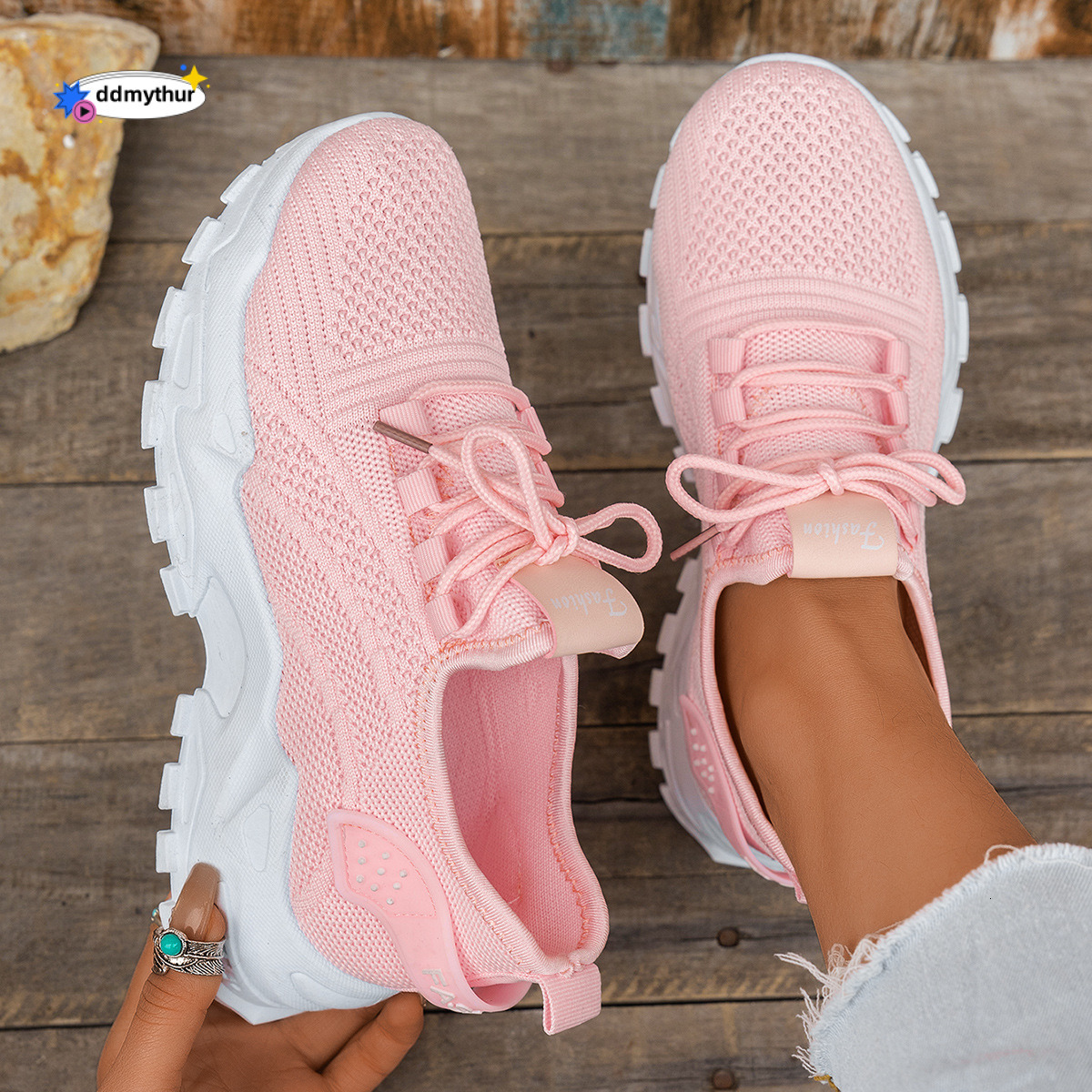 Dad's fly woven mesh 2025 new four season women's shoes, versatile, thin, breathable, sports and leisure 43 ddmythur