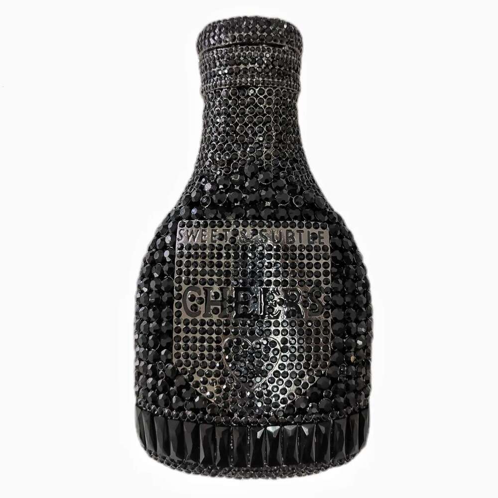 Designer Bag 2025 Champange Bottle Purses New Women Prom Crystal Clutches Dia Lady Handbags Party Wedding Dinner Bag Luxury Bag