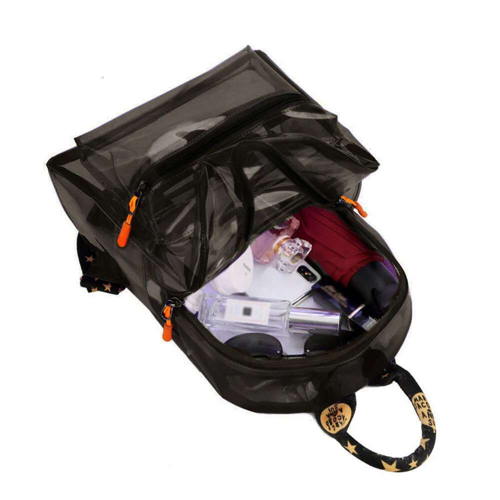TINYAT Durable Transparent Student Backpacks Waterproof Mini Capacity Solid Color For Women Travel Music Concerts Use