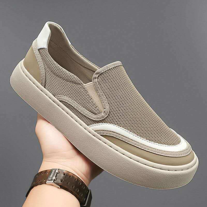 Spring Summer New Casual Shoes Flyknit Breathable One Step Lightweight Men S Canvas Casual Mesh Luxury Old Beijing Cloth Shoes Ddmysaturn