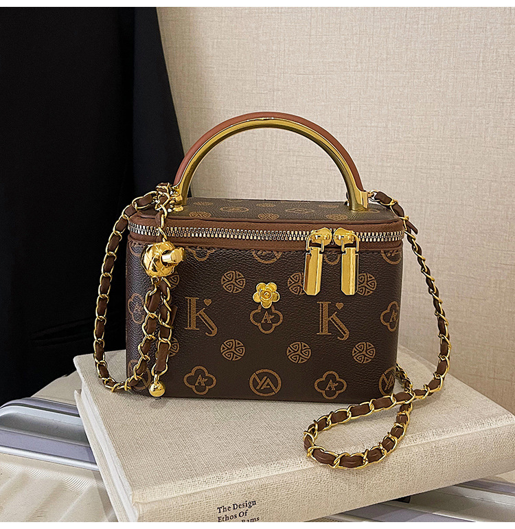 Printed small square bag new trend handbag female bag chain camcama cross-body bag 2025