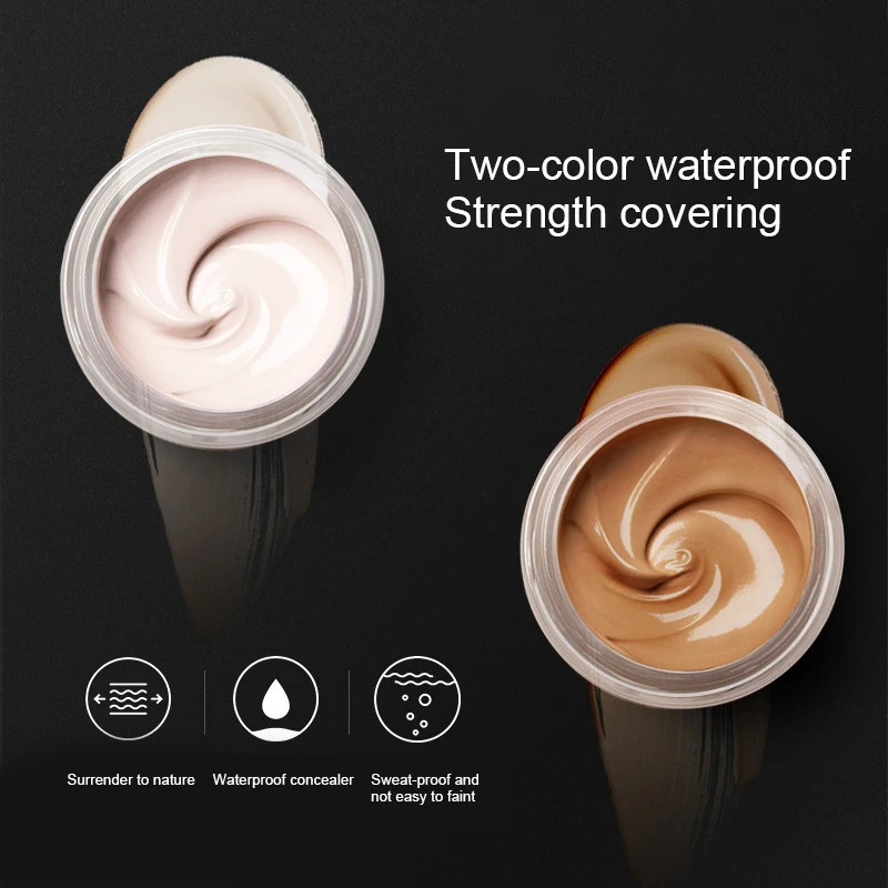 Two-color tattoo concealer waterproof and sweat-proof to cover birthmarks and scars long-lasting concealer foundation cream 250512