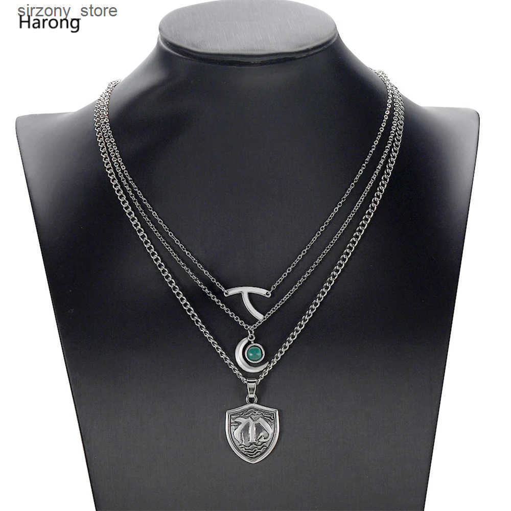 Hope Mikaelson Layered Legacies Necklaces bone Crest Pendant Clavicle Chain Girl Cospaly Jewelry GIft 3 Necklace Set z250513Z1A3
