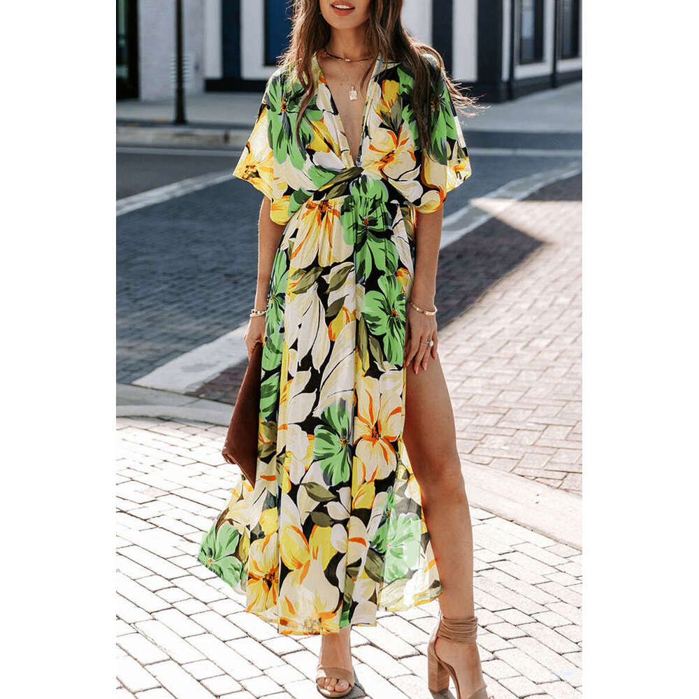 Women Clothes Dress Summer Women S New Sexy High Waist Fashion Printed Split Dress For Women KQ