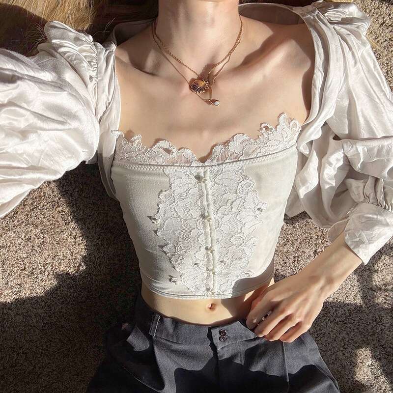Wind Spring/Summer New Product Mesh Butterfly Print High Waist Long Sleeve Slim Fit Jumpsuit Spicy Girl Street Top B5