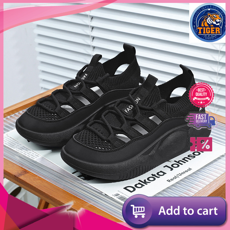 Ddmytiger Breathable Black Women S New Summer Hollow Out Single Net Lightweight Soft Sole Sports Kitchen Anti Slip Work Shoes Outdoor Shoes