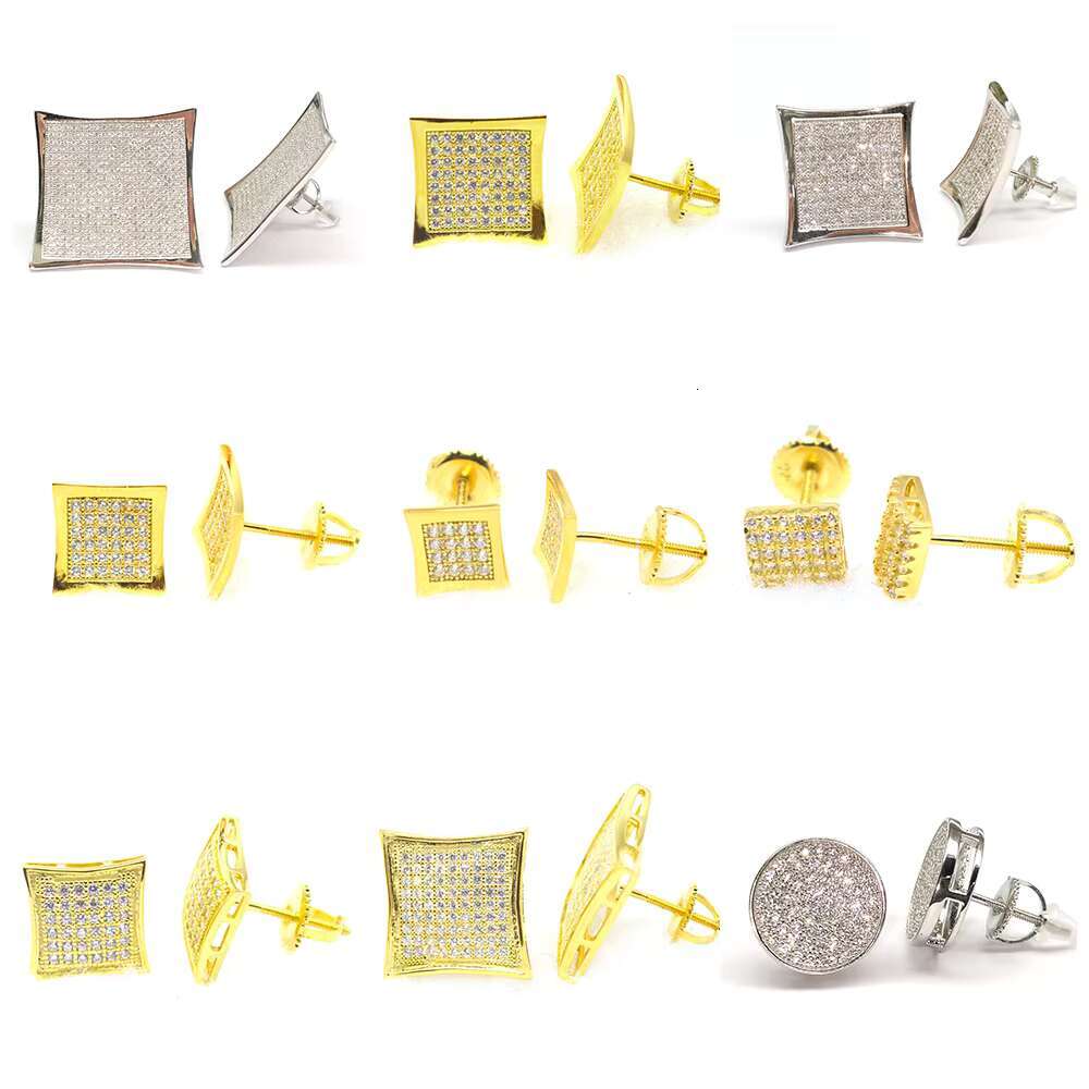 Hotsale Iced Out Hip Hop Heart Women Jewellery Cheap Price 925 Sterling Silver Custom VVS Moissanite Diamond Stud Earrings