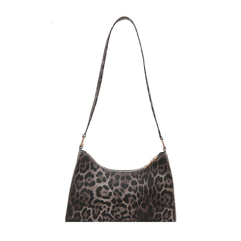 Style Free Delivery Designer Bag 2025 Korean Edition Trendy Western Style Handheld Women's Fashion Leopard Pattern Single Shoulder Underarm Frenc