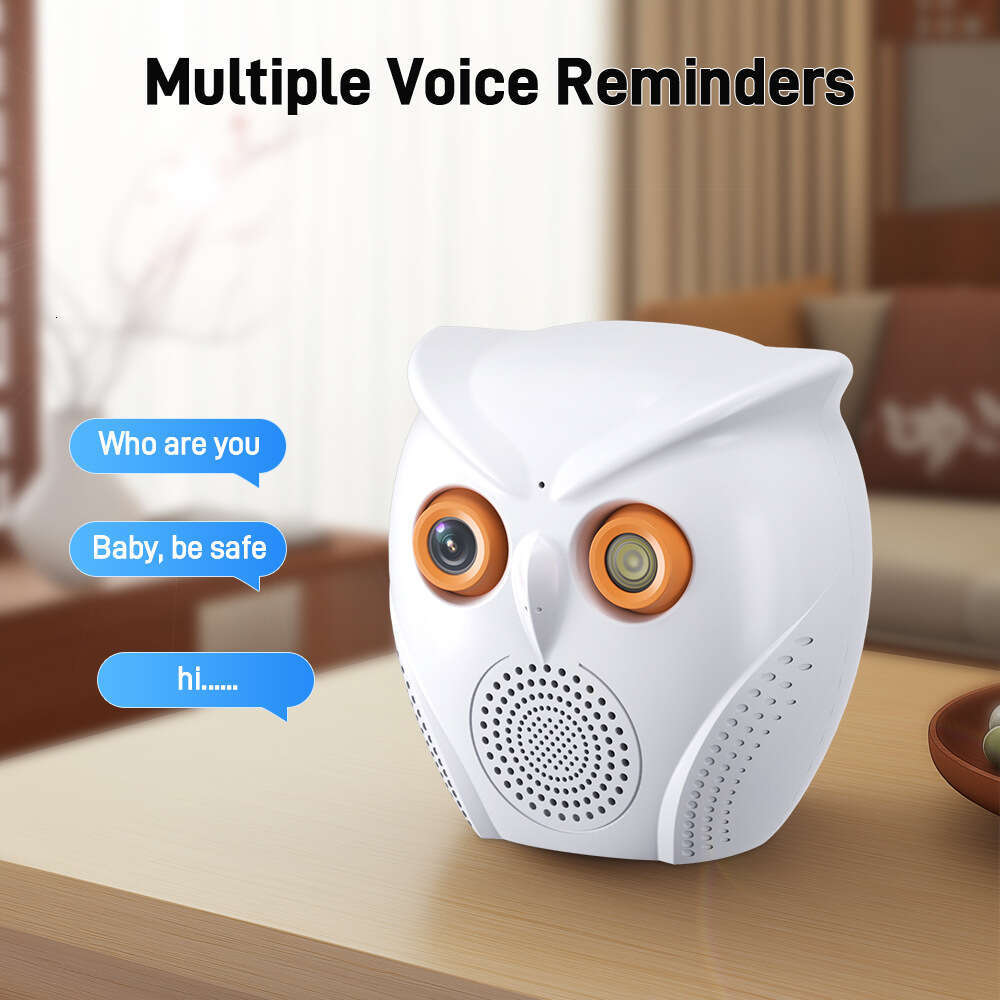 Wifi installation-free home cat Bluetooth audio HD camera owl alarm wide-angle field of view monitoring