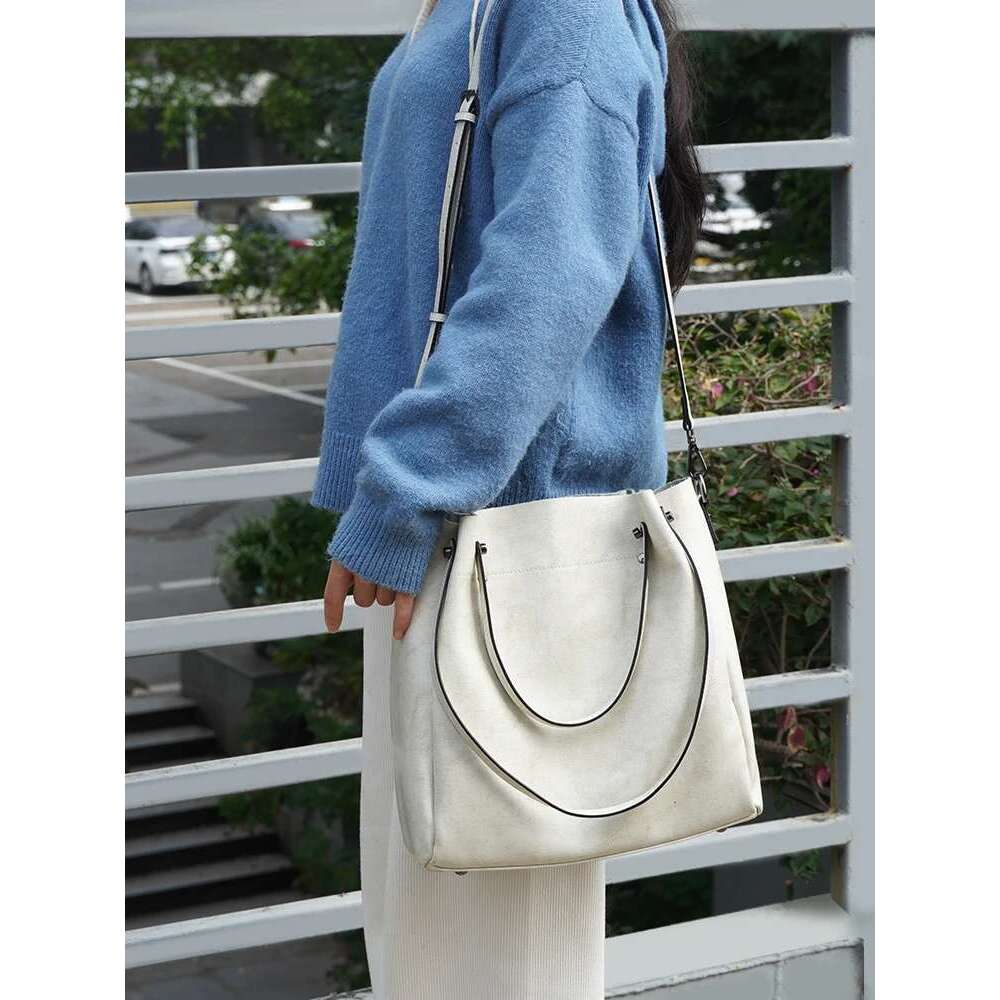 Designer bag231 Zency Women Shoulder Cowhide Leather Large Capacity Handbag Multifunction Use Crossbody Messenger Bag Bucket Shopper