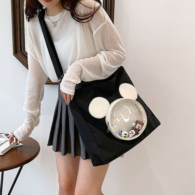 Cute , Tote, Korean Fashion Canvas, Outward Handheld Shopping Bag, Single Shoulder Diagonal Span, Factory Direct Sales, 2025 Versatile Style, New Tren