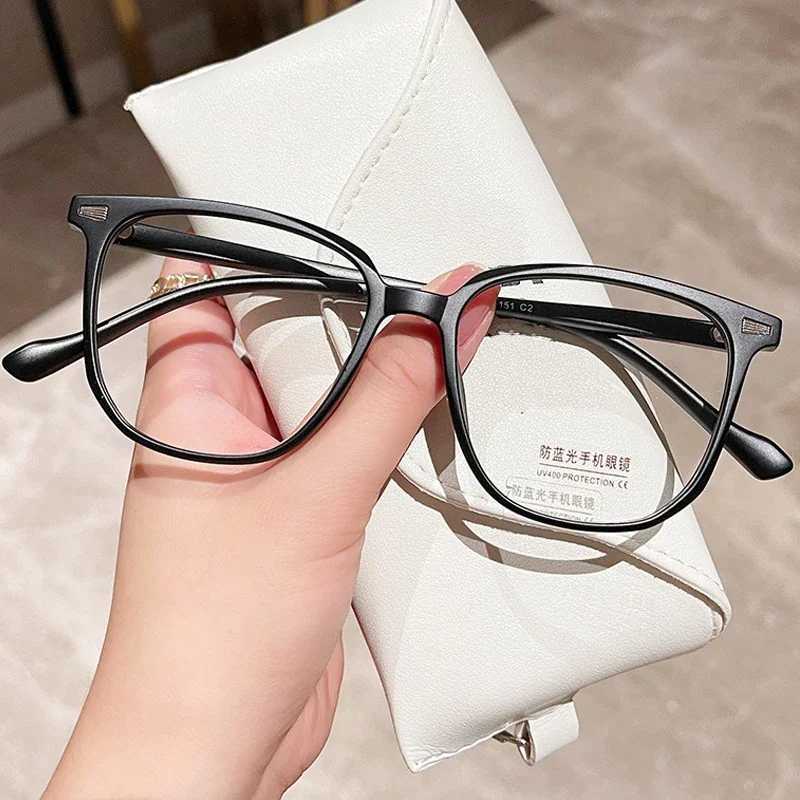 Square Large Frame Myopia Glasses for Women Men Ultra-light Near Sight Eyewear Fashion Prescription Eyeglasses Diopter 0 To 4.0 W250513