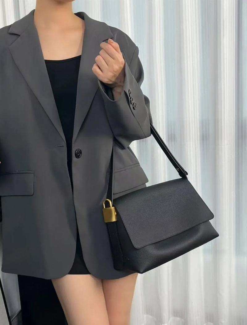 2025 Mirror Soft Calfskin Key Messenger Flap Bags Womens Wide Strap Crossbody Shoulder Bag with Small Pouch 100% Real Leather Underarm Handbags Purse 