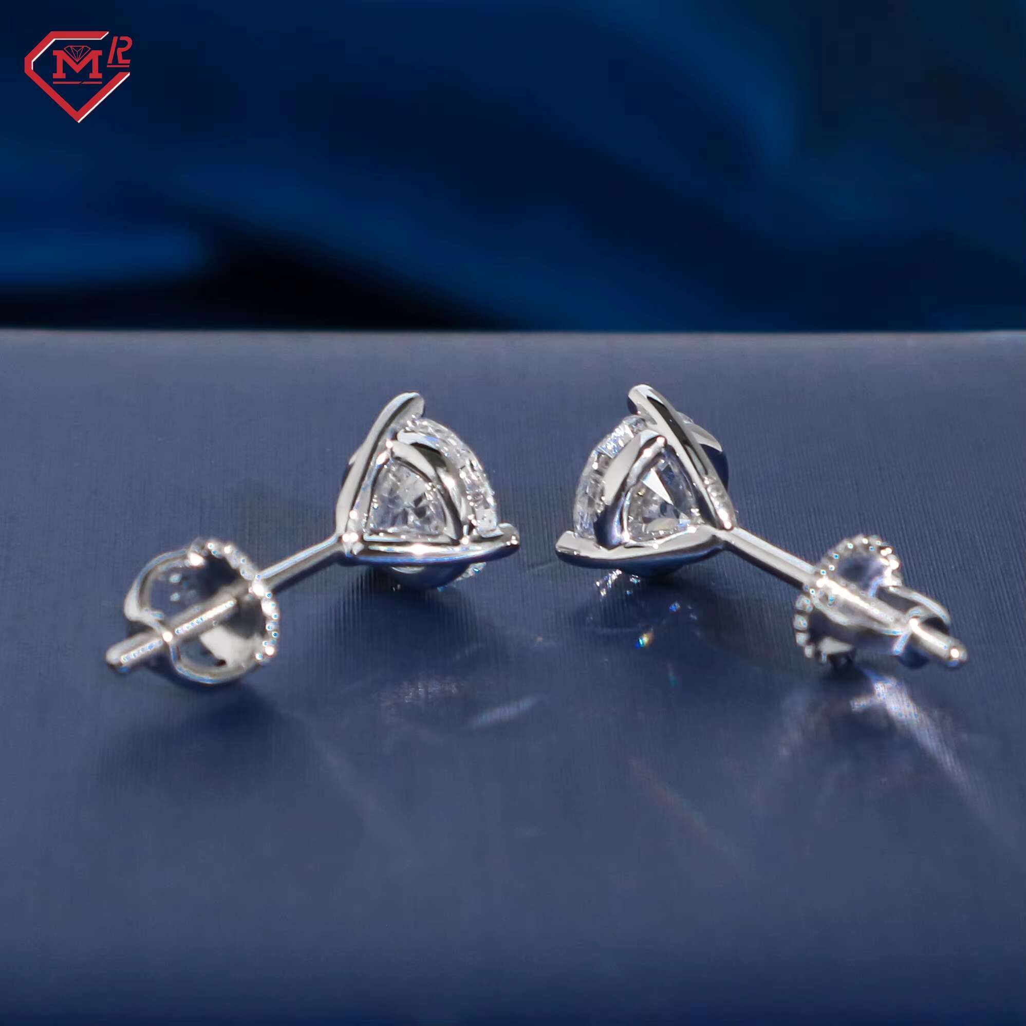 Gorgeous Moissanite Stud Earrings Solid 925 Silver 3 Prong Screw Back Moissanite Earrings for Men Women
