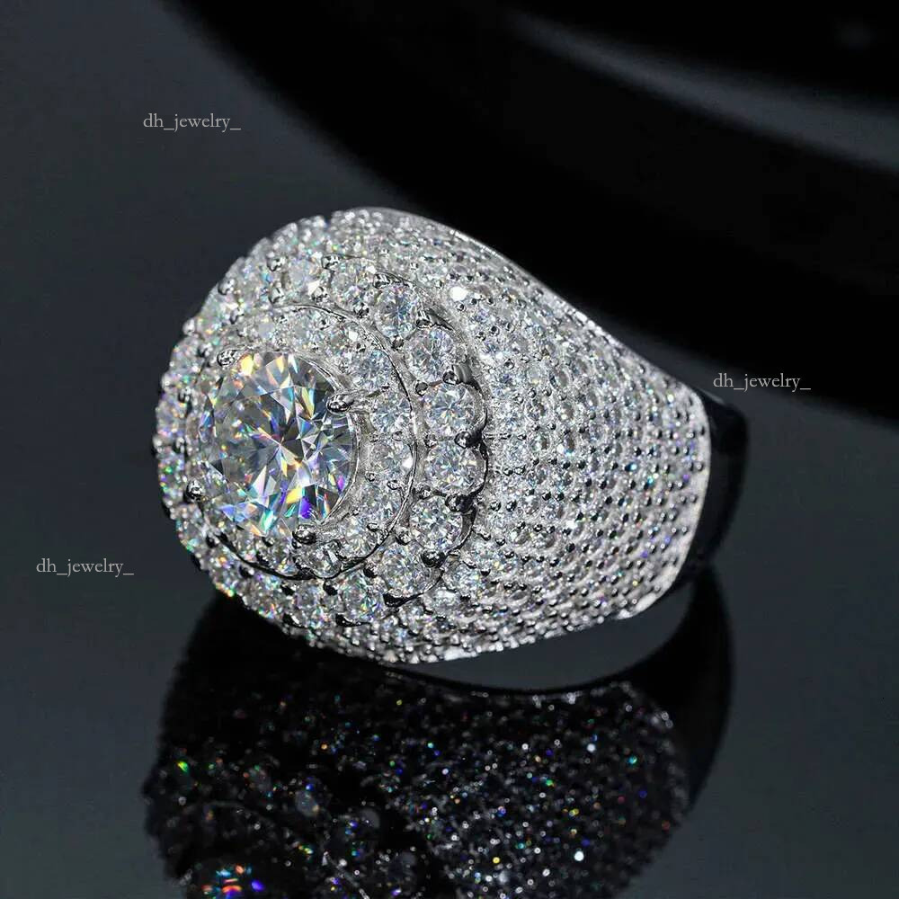 8mm Moissanite for Men Iced Out Rings Women S Sier Wedding Ring Finger Jewelry Pass Dias Tester Free Shipping