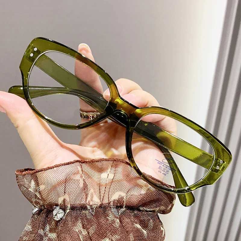 Transparent Large Myopia Glasses Ultralight Square Frame Anti-blue Minus Eyeglasses Retro Prescription Eyewear Diopter 0 TO -4.0 W250513