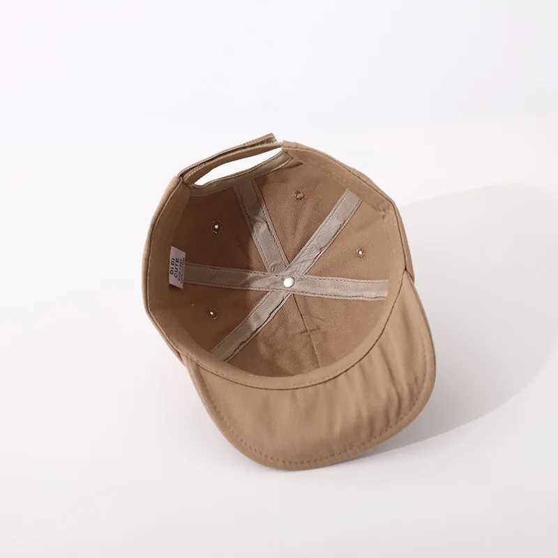 R-Letter Duck Tongue Cap For Kids Short Brim Baseball Hat Solid Color Baby Peaked Caps 1-5year Boy Girl Children Sunshade Visors R250512