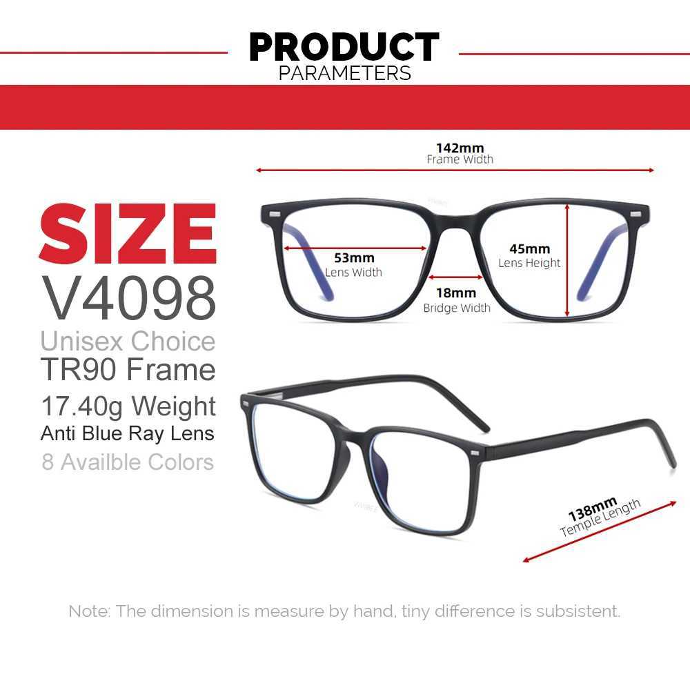 2025 Trending Blue Light Blocking Mens Glasses Gaming TR90 Matte Black Anti Ray Eyeglasses Computer Transparent Fashion Eyewear W250513