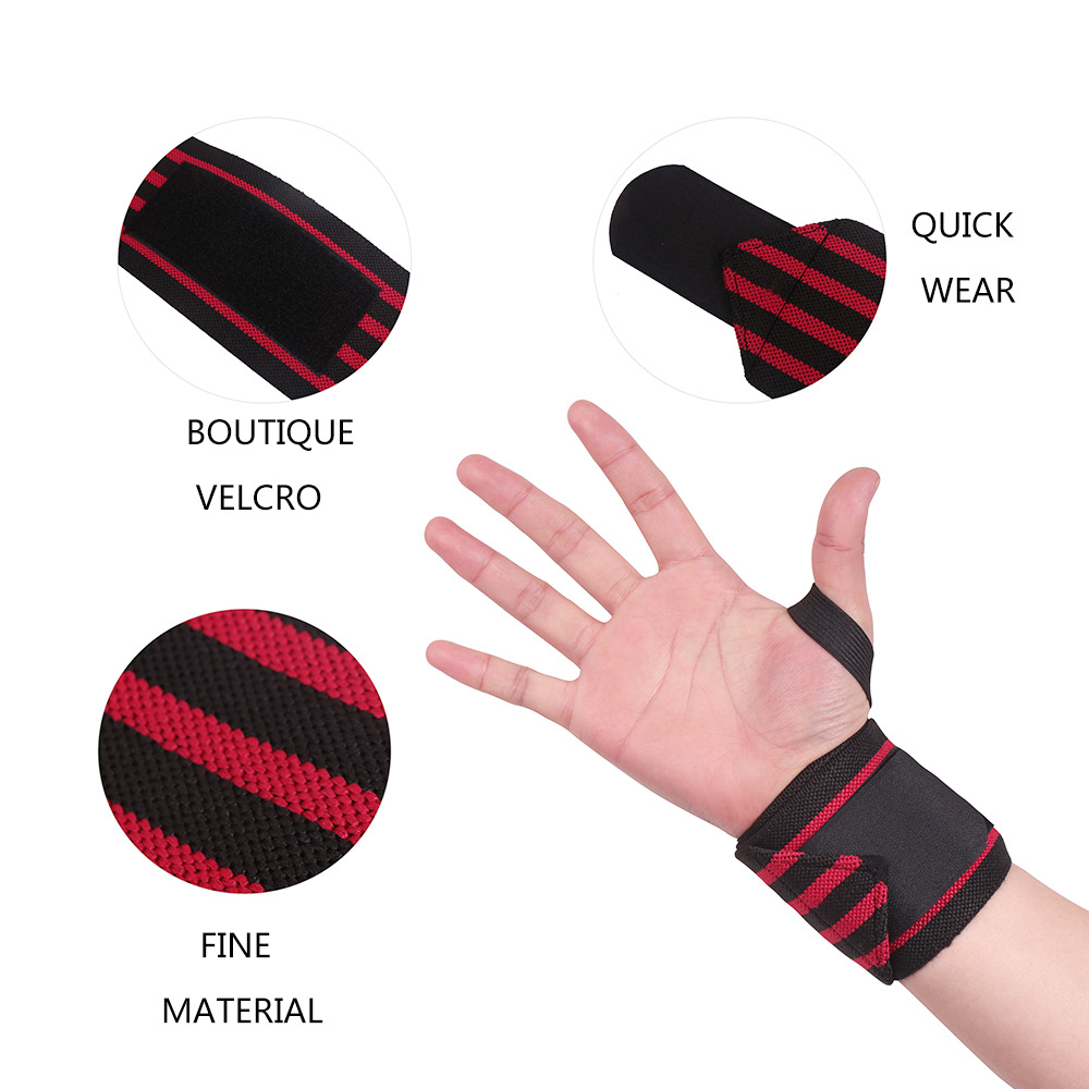 Fitness Wrist Bracers Men Wrapping Elastic Bandages Strength Training Sprains Wrist Bracers Weightlifting Bench Press Sports Wrist Bands