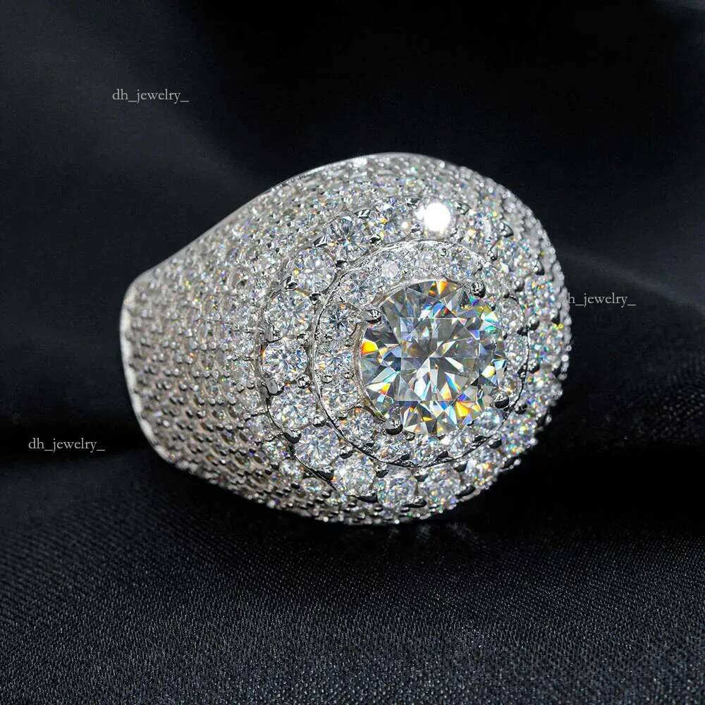 8mm Moissanite for Men Iced Out Rings Women S Sier Wedding Ring Finger Jewelry Pass Dias Tester Free Shipping