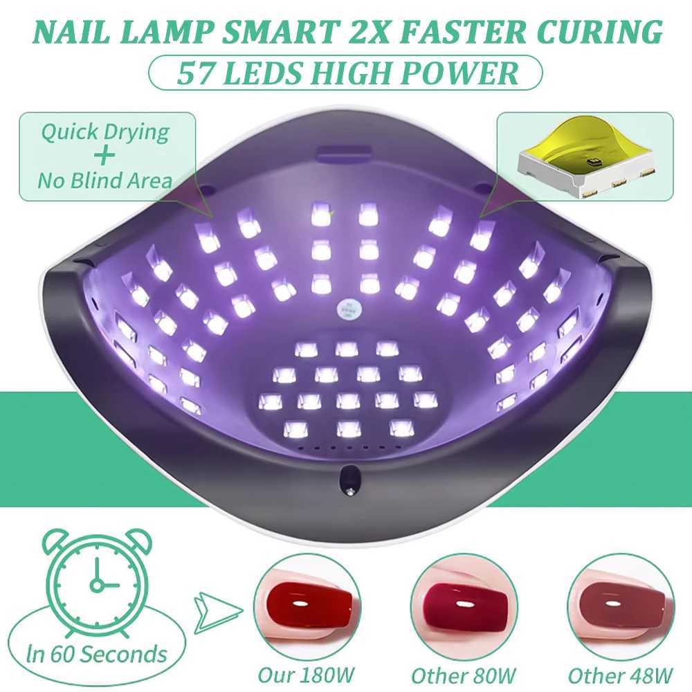 DianaBeauty UV LED Nail Lamp 80W Manicure Lamp for Curing All Nail Gel 57 LEDs Quick-drying Nail Dryer with4 Timers Nail Art W250513