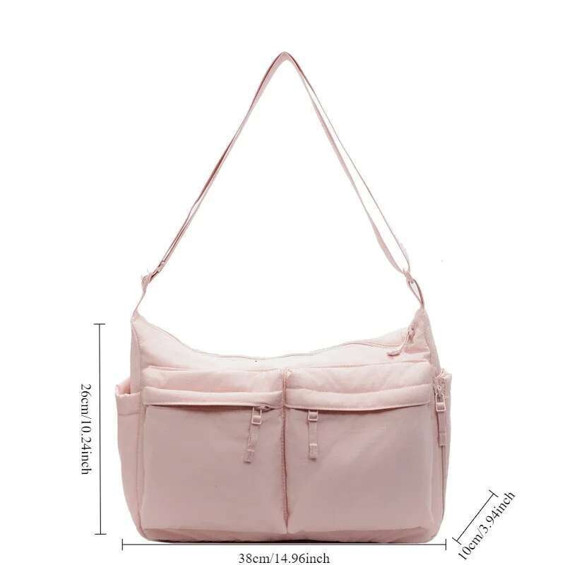 Work Style Casual Crossbody With Large Capacity Waterproof Shoulder Made Of High-Quality Nylon Fabric Bag For Men