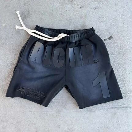 2025 new shorts letter 1 printed street youth versatile sports sweatpants casual lazy hot
