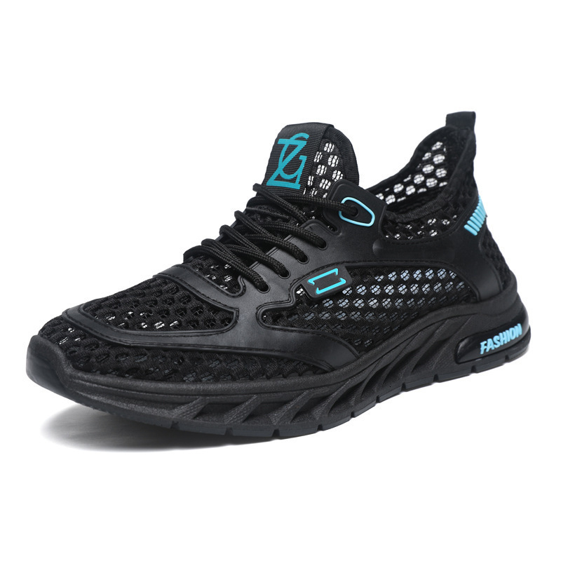 Trendy Men S New Hollowed Out Casual Running Casual Shoes Lace Up Mesh Sports Shoes Lightweight And Comfortable Ddmysaturn
