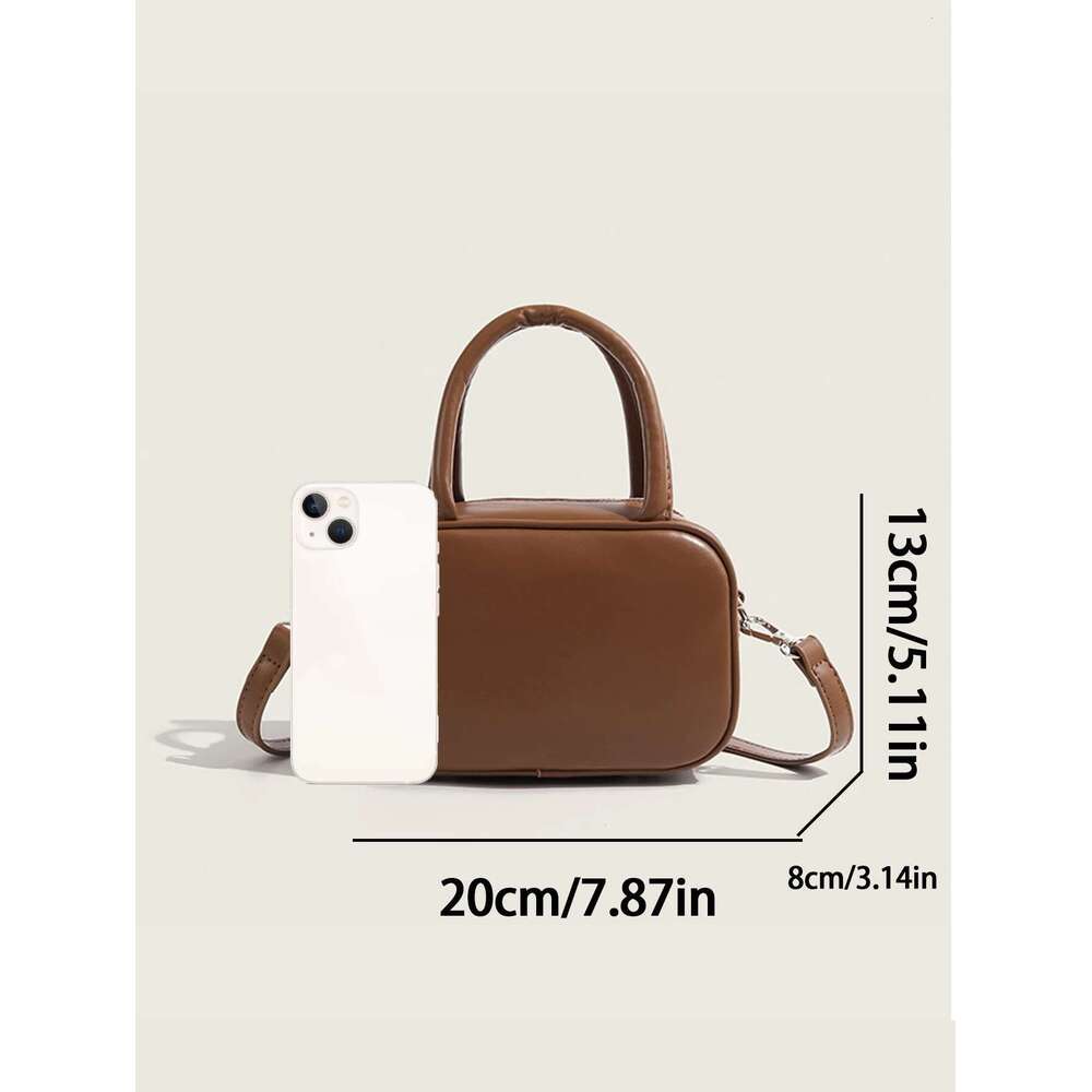 Pillow Ladies 2024 Advanced Fashion Tote Retro Bowling Boston Bag Crossbody Small Square Bag