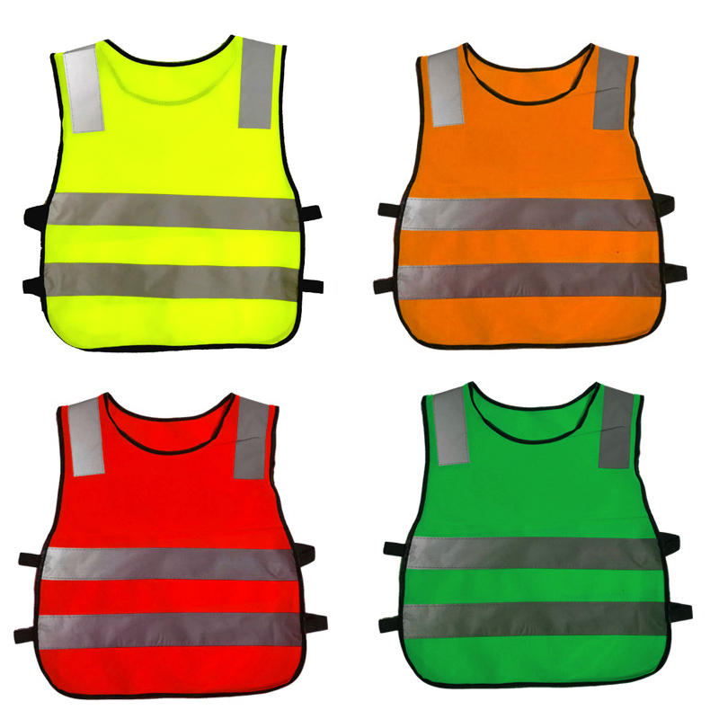 Kids Safety Clothing Student Reflective Vest Children Proof Vests High Visibility Warning Patchwork Vest Safety Construction Tools 5 Colors