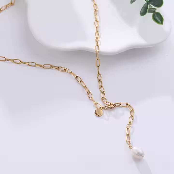 New fashion brand designer gold-plated necklace, stainless steel necklace pendant, women's accessories