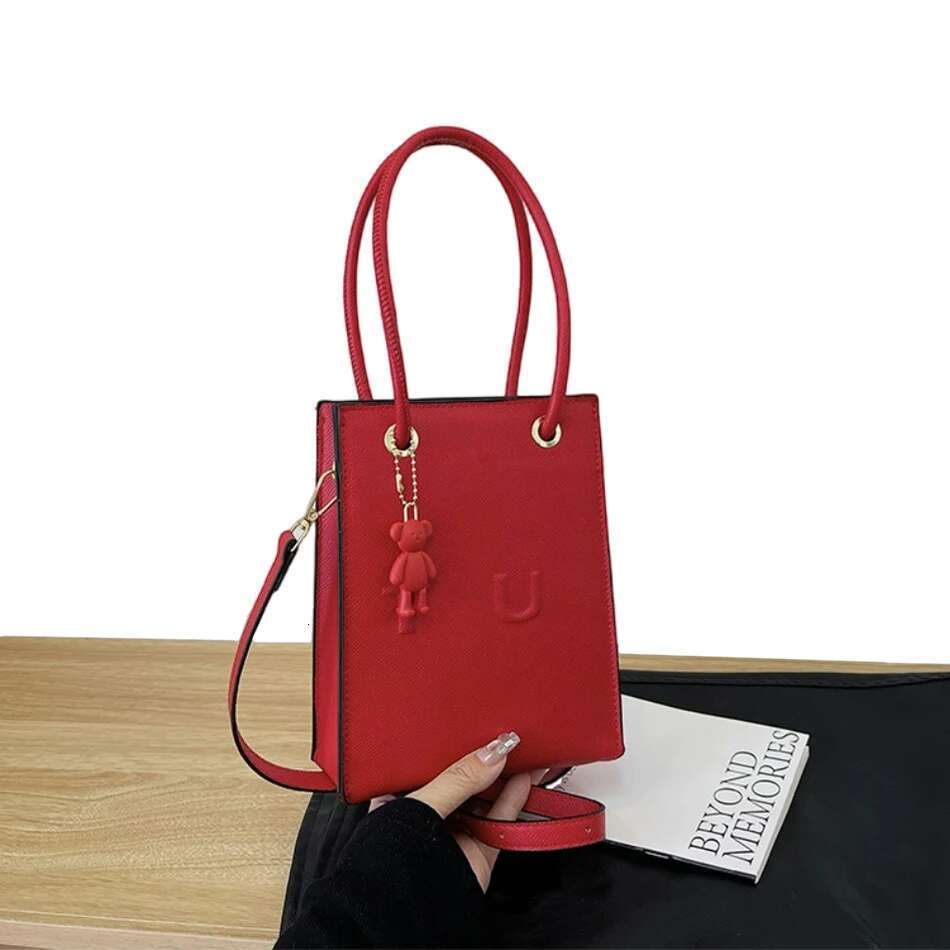 Small Square Women 2024 New Handbag Fashion Shoulder Casual Crossbody Solid Color Mobile Phone Bag
