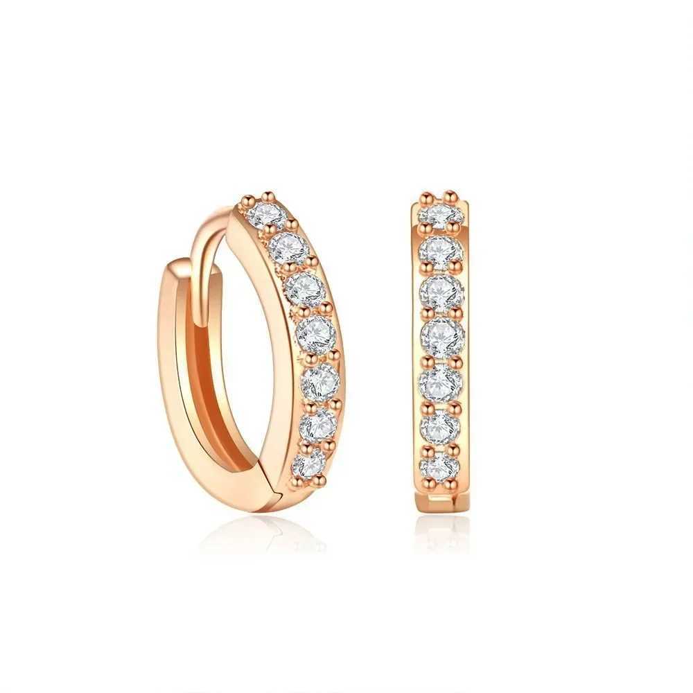 925 Sterling Silver Jewelery Gold Earrings Circle For Women Making Female Valentines Day Gift Party Engagement Y250510