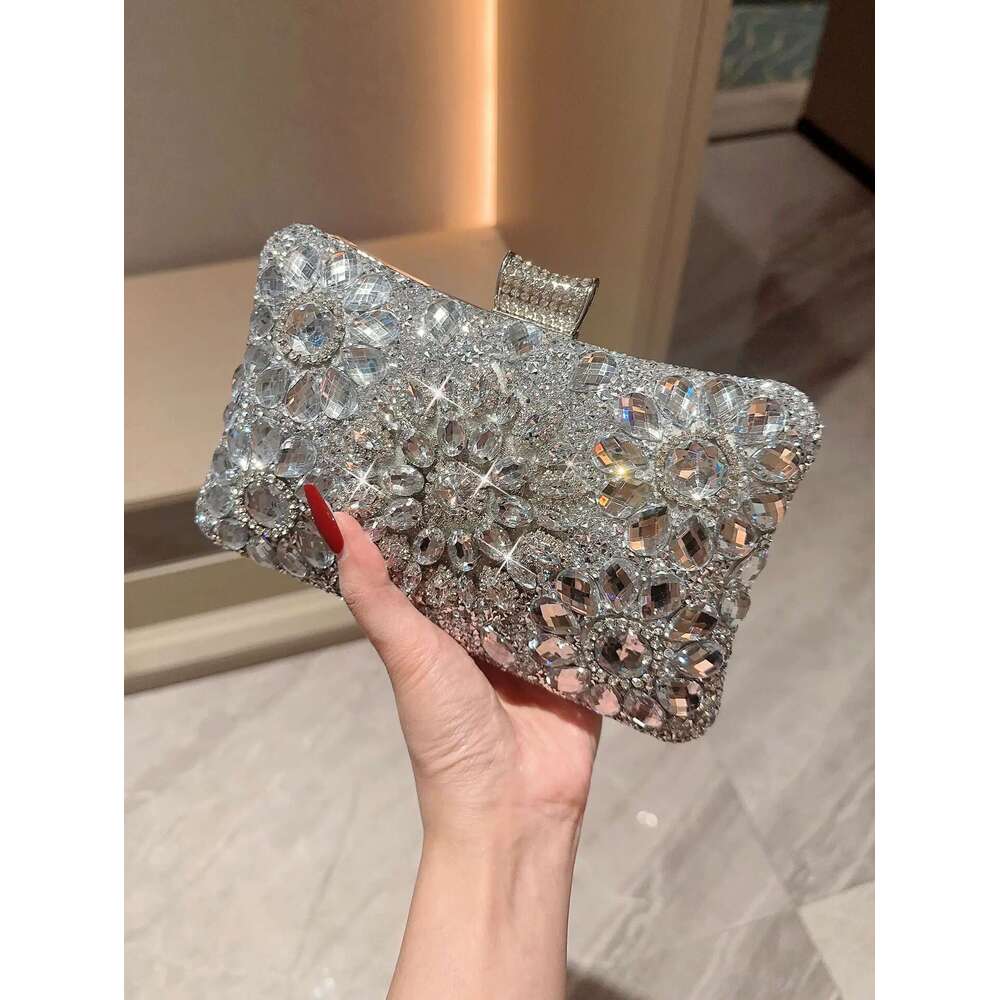Choice Rhinestone Beaded Clutch Women Wedding Party Evening Banquet Bag European Exquisite Bridal Purse Para